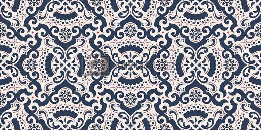 Vector damask seamless pattern background. Elegant luxury texture