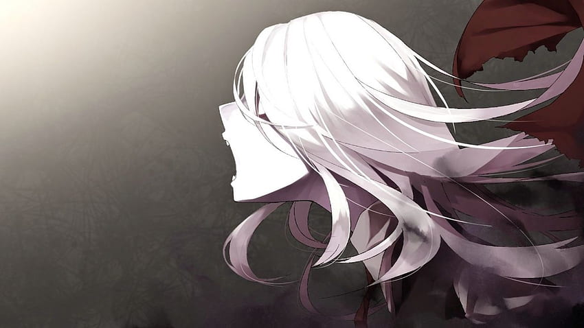 Anime creepy girl white hair . . 787755 HD wallpaper