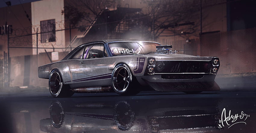 Muscle Car Graphical Art, Cars, , , Background, and, Muscle Car HD wallpaper