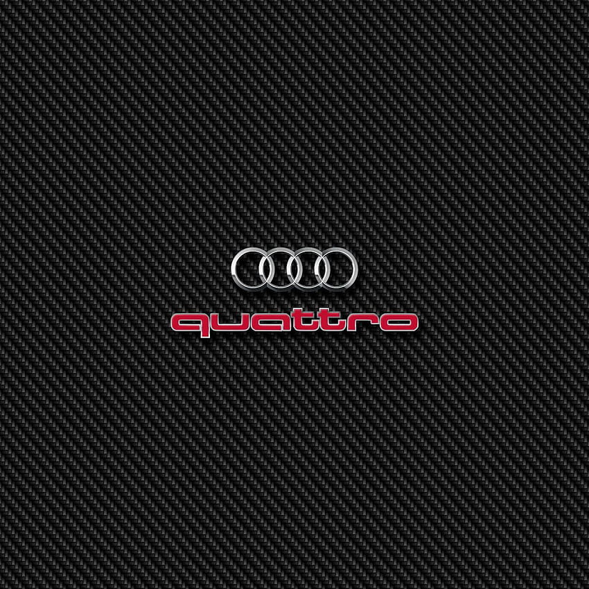 Audi Quattro Karbon, Audi Quattro Logosu HD telefon duvar kağıdı