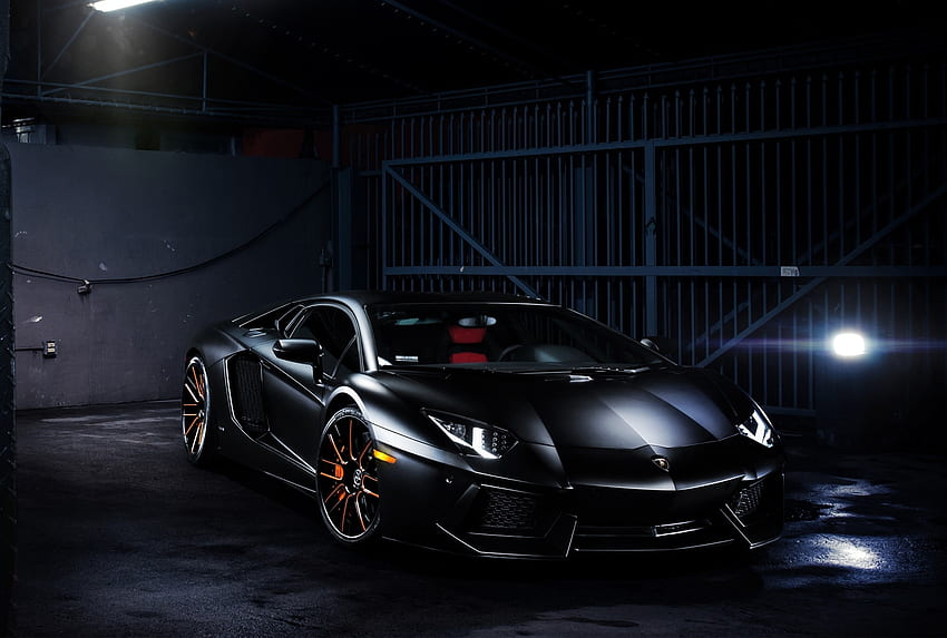 2020, Lamborghini Aventador hitam Wallpaper HD