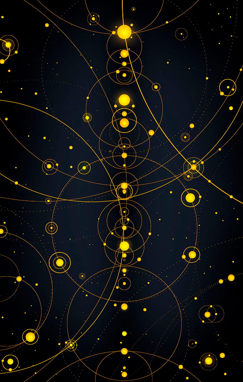 Abstract, solar system, circles, lines HD phone wallpaper