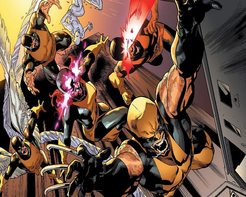 Wolverine ve Orijinal X-Men, Buz Adam, Canavar, Cyclops, Jean Grey, Wolverine, Melek HD duvar kağıdı