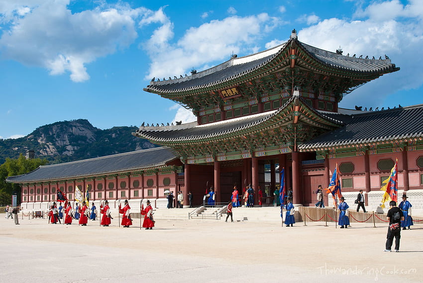 Gyeongbok Palace In Seoul, South Korea HD wallpaper
