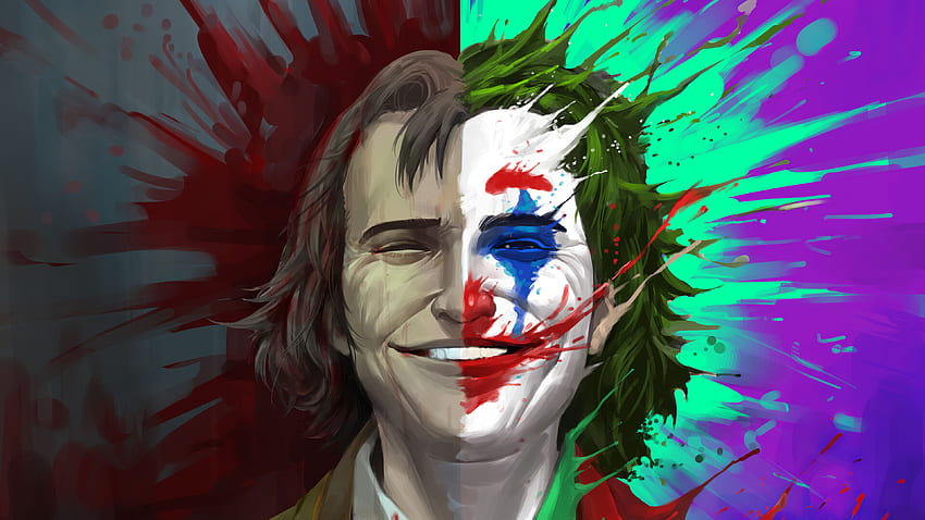 Arthur Fleck Vs Joker 2019 Filme, Joker-Malerei HD-Hintergrundbild