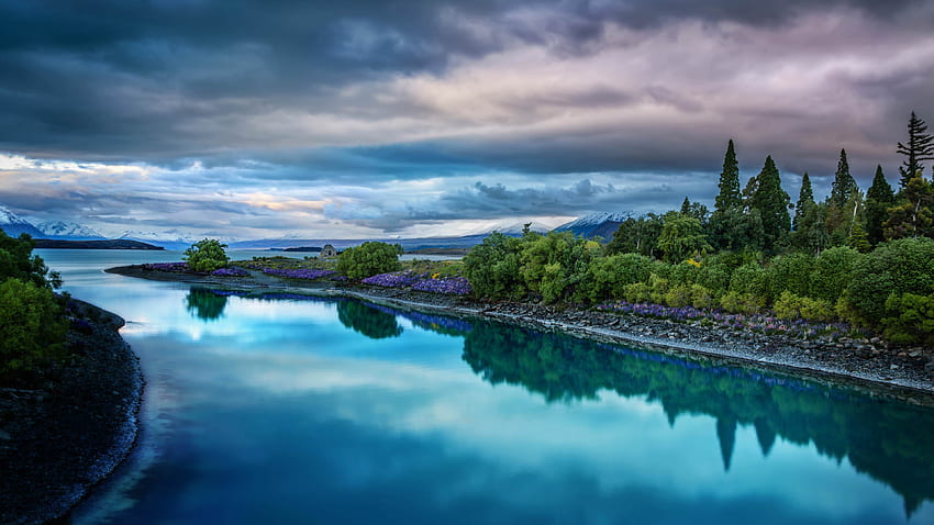 New Zealand Lake Tekapo, New Zealand Landscape HD wallpaper