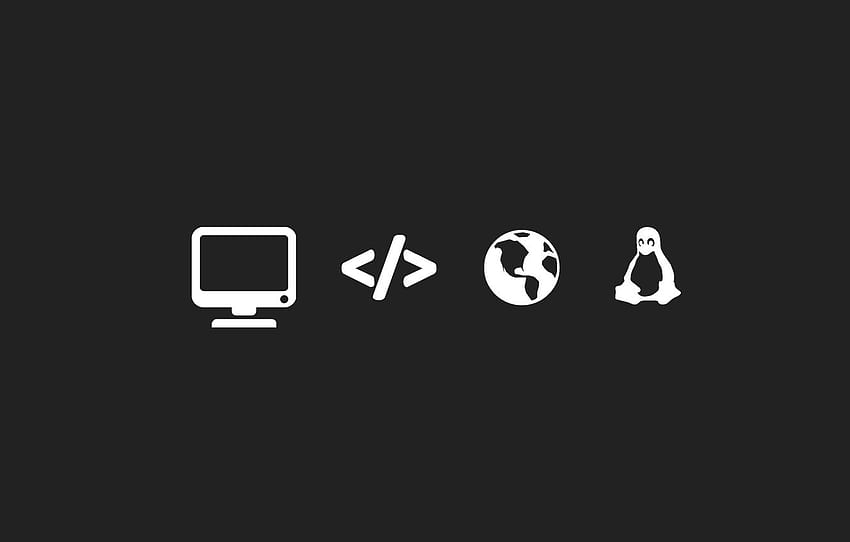 linux, 코드, 컴퓨터, 모니터, 코드, Linux, 미니멀리즘, 미니멀리스트 Linux HD 월페이퍼