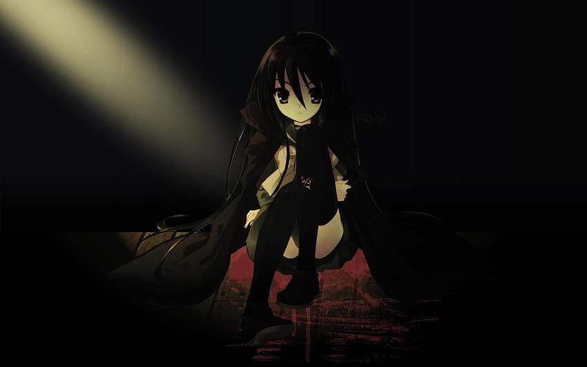 Anime Girl ที่สวยงาม Black, Dark Theme Anime วอลล์เปเปอร์ HD