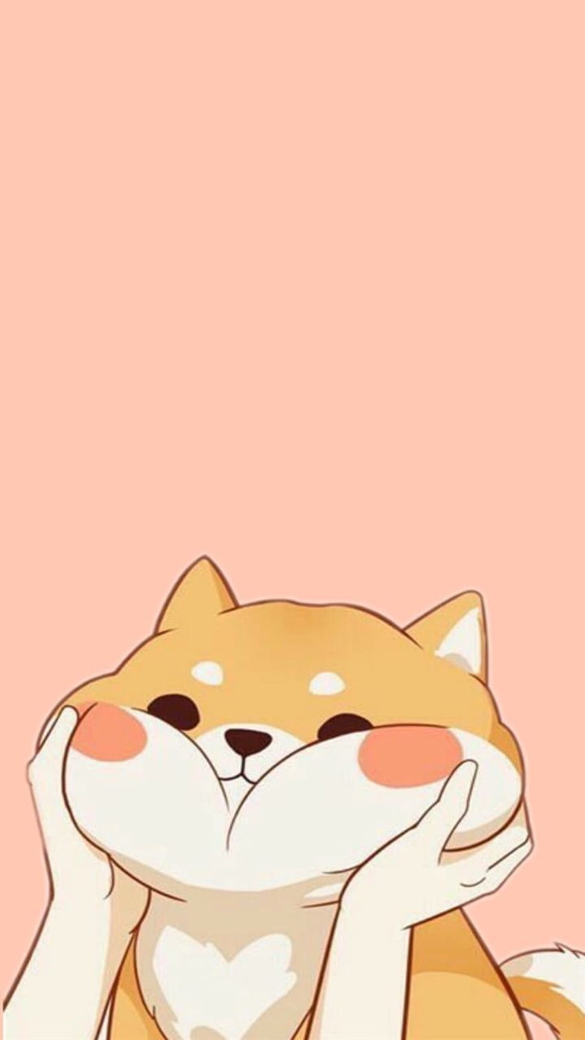 estético, lindo, perro y kawaii -, Shiba Inu Cartoon fondo de pantalla del teléfono