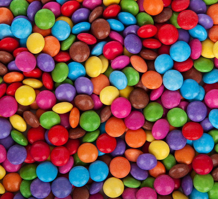 Разноцветни шоколадови бонбони - Smarties, Великденски бонбони HD тапет