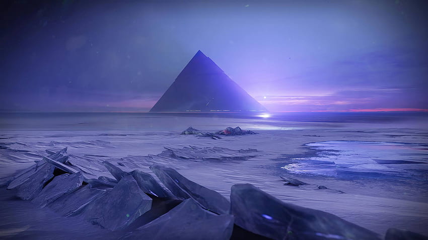 Pyramids in Antarctica Fantasy, Crystal Pyramid HD wallpaper