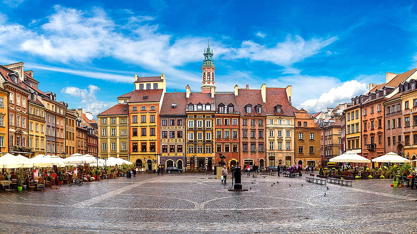 Warsaw Poland Town square Cities Building, Poland City HD wallpaper