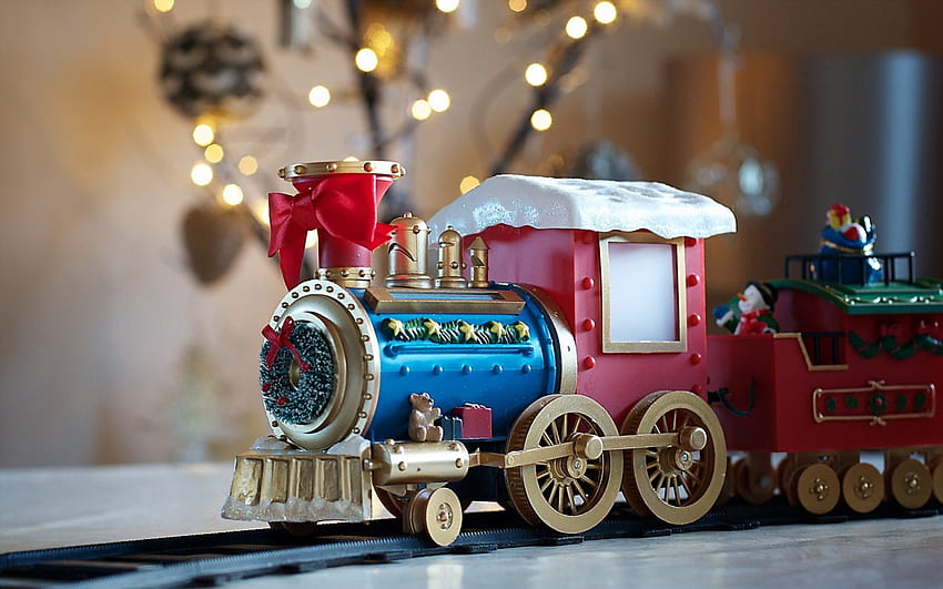 Mainan Natal, mainan, bokeh, liburan, graphy, selamat liburan, kecantikan, xmas, liburan, dekorasi natal, natal ajaib, tahun baru, selamat natal, sihir, mainan, kereta api, cantik, selamat tahun baru, dekorasi, cantik, natal, dekorasi, indah Wallpaper HD