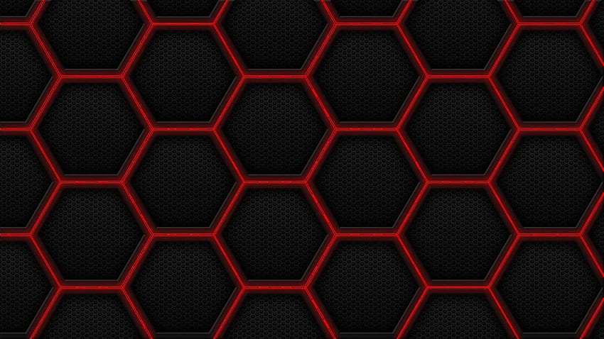 General abstract hexagon textured. Hexagon , Hexagon, Red and Black Hexagon HD wallpaper