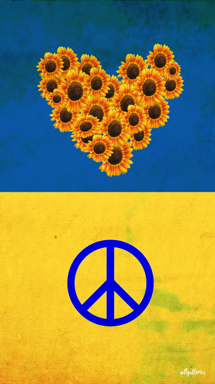 Ukraine Support, flag, peace, sunflower HD phone wallpaper