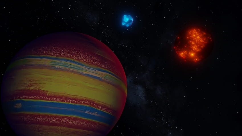 Space Space Art Blender 3D Graphics Gas Giant Sun Red Sun - Resolution:, Space Graphics HD wallpaper