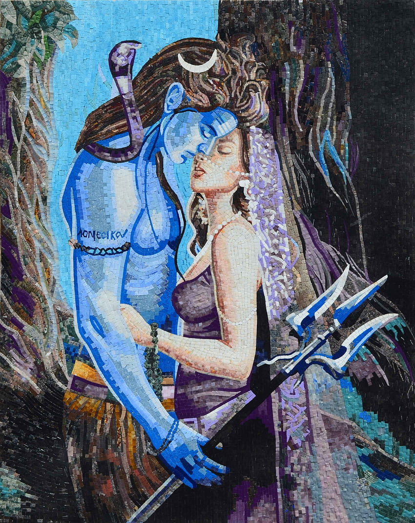 Mosaic Art - Lord Shiva and Shakti. Lord shiva, Lord shiva painting, Shiva, Shakti Abstract HD phone wallpaper