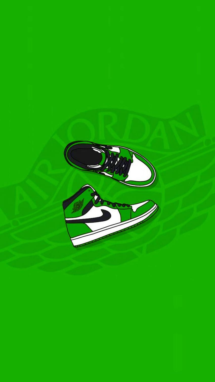 Alex auf Schuh. Turnschuhe, Nike-Logo, coole Nike, grüner Jordan HD-Handy-Hintergrundbild