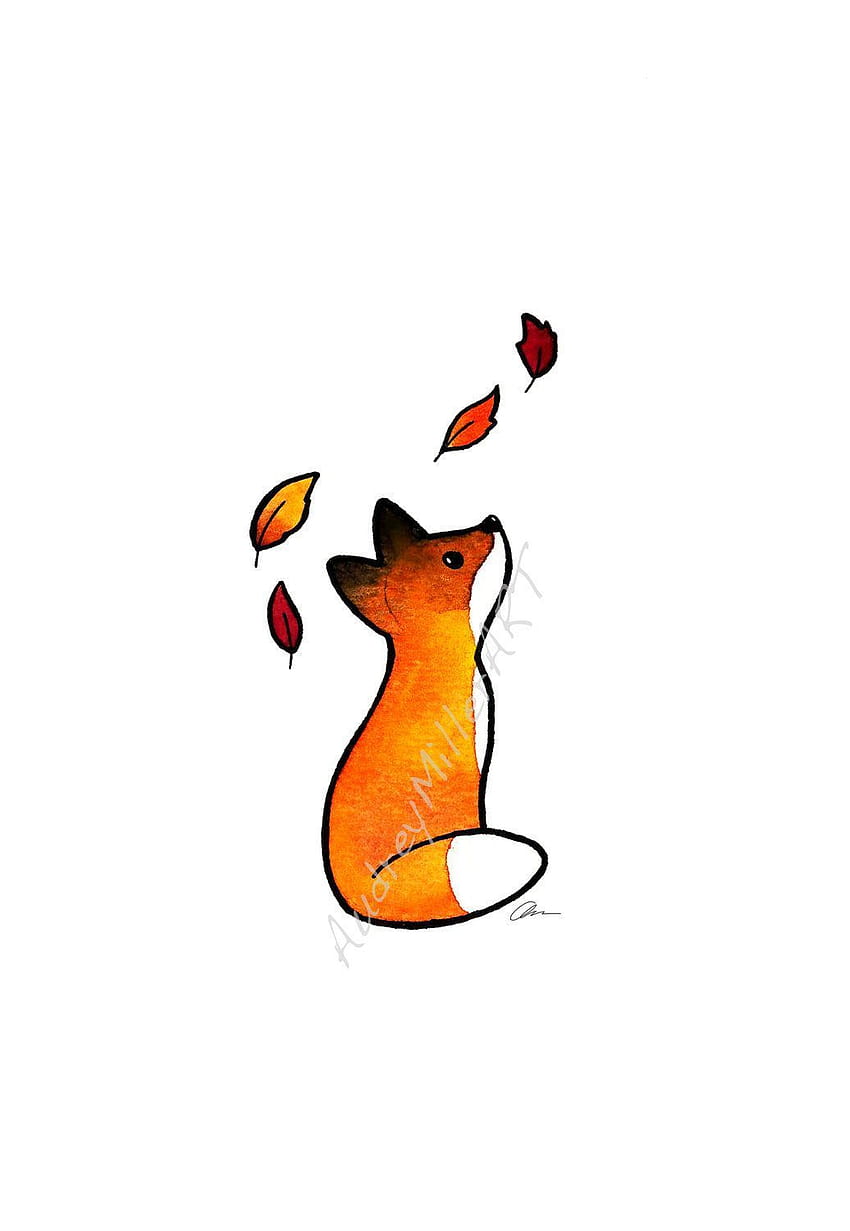 Kreskówkowy lis, zabawny lis Tapeta na telefon HD