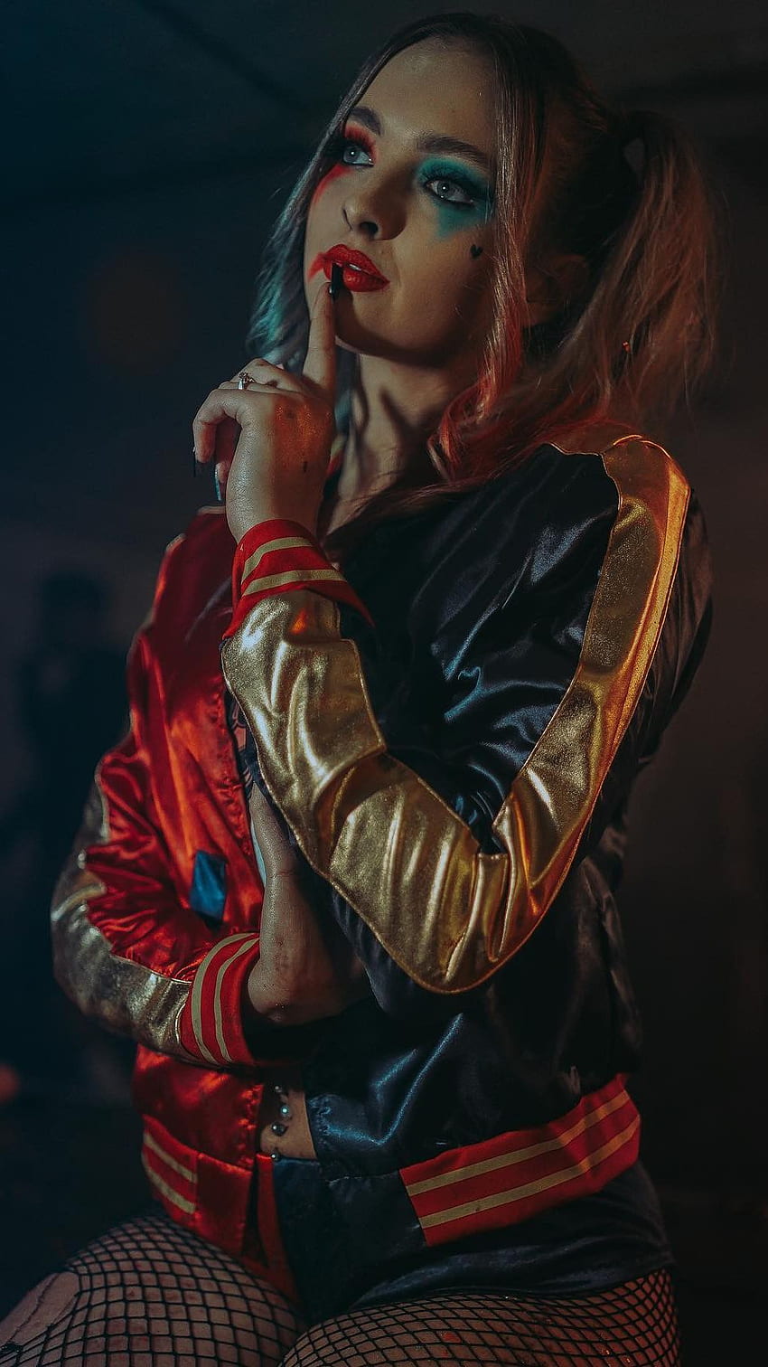 Harley Quinn, cosplay costume, model HD phone wallpaper