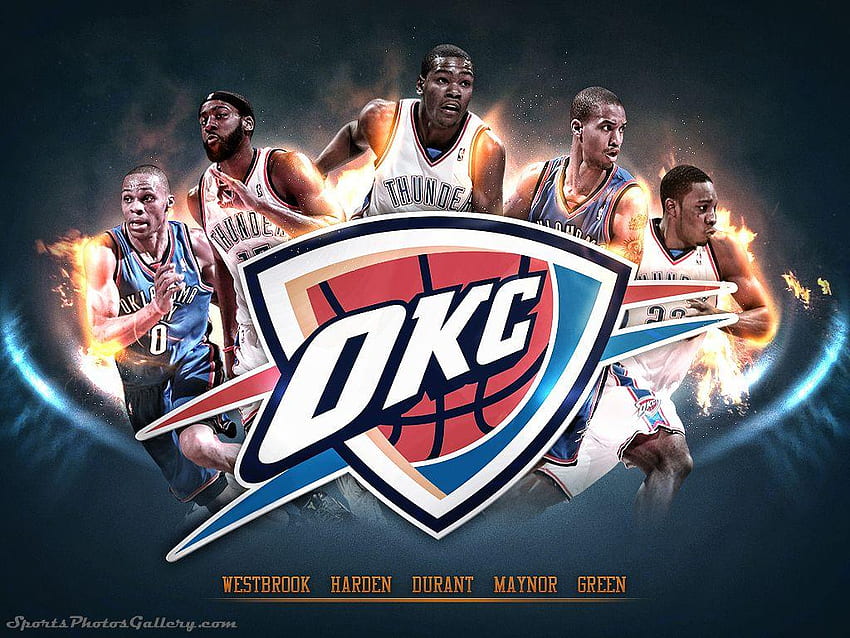 Oklahoma City Thunder 2018, pallacanestro del tuono Sfondo HD
