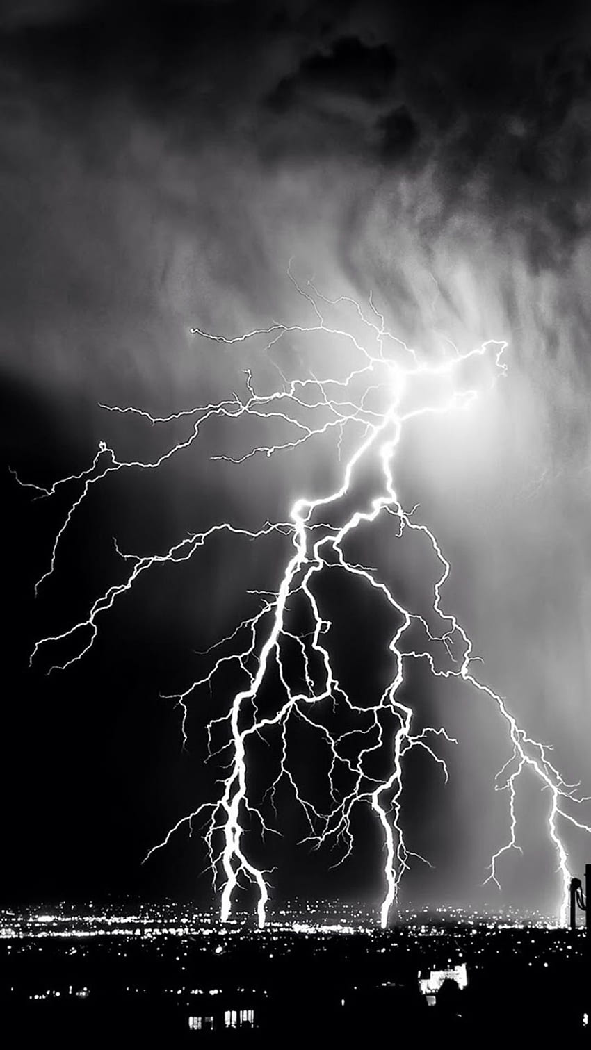 Dark Lightning, Bad Weather HD phone wallpaper
