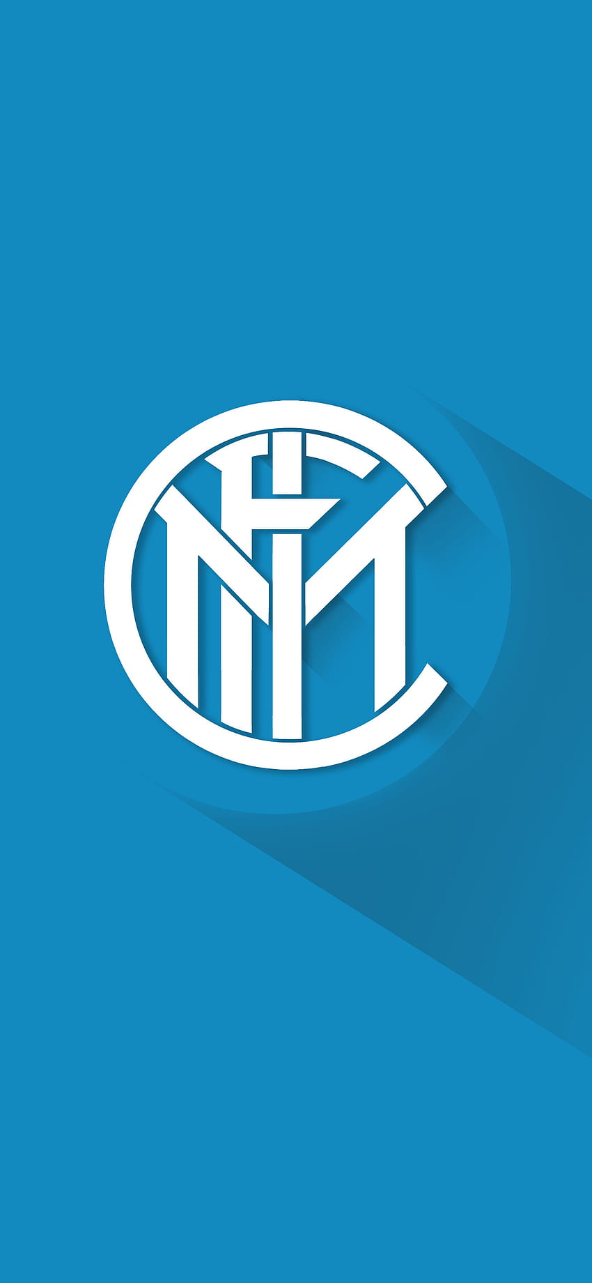 Inter Milan 머티리얼 디자인 로고 iPhone XS MAX, , 배경 및 HD 전화 배경 화면