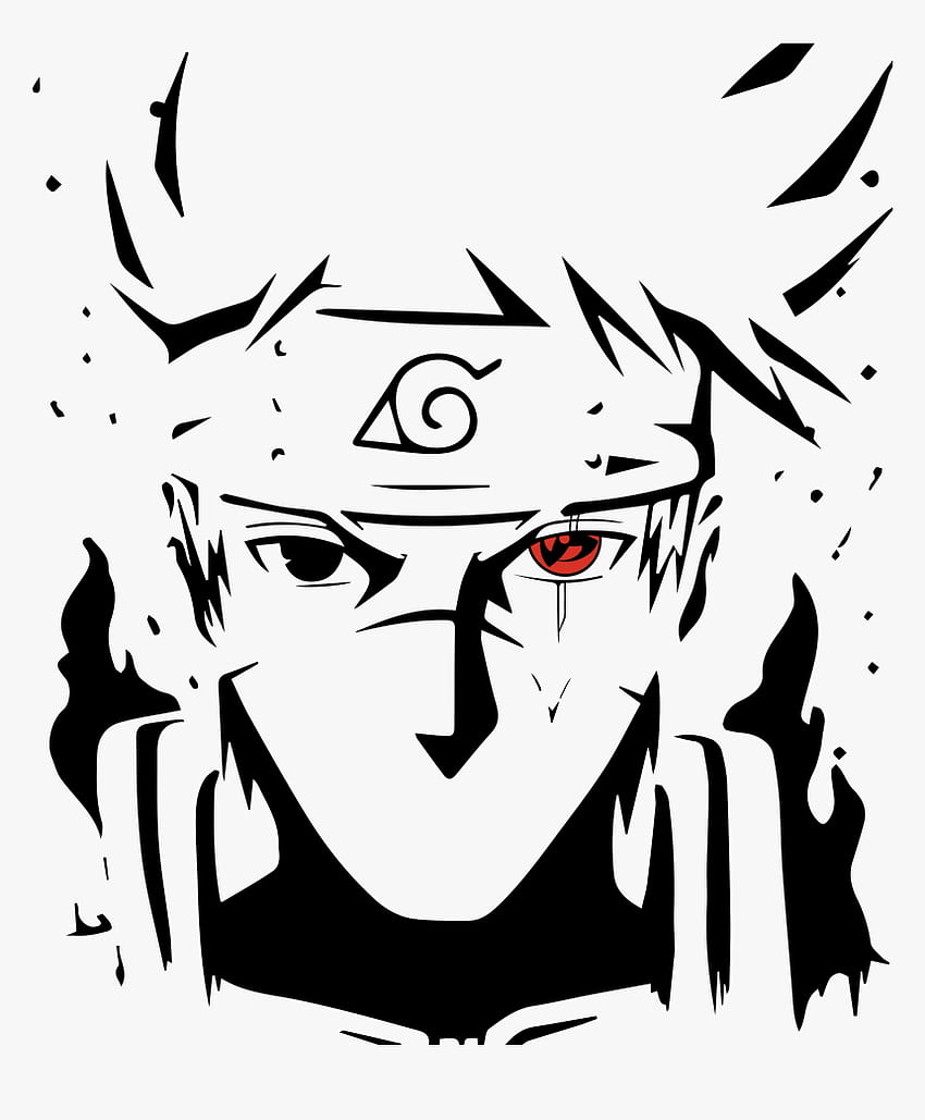 Clip Art Kakashi Epic Artwork T - Naruto preto e branco, png é transparente png .. Esboço de Naruto, naruto shippuden, Anime naruto, Desenho de Naruto Papel de parede de celular HD