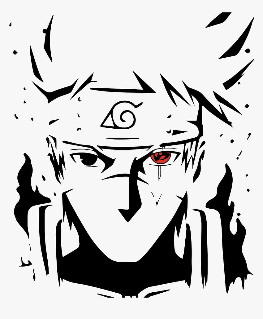 Clip Art Kakashi Epic Artwork T - Naruto czarno-biały, png jest przezroczysty png .. Naruto szkic, naruto shippuden, anime naruto, rysunek Naruto Tapeta na telefon HD