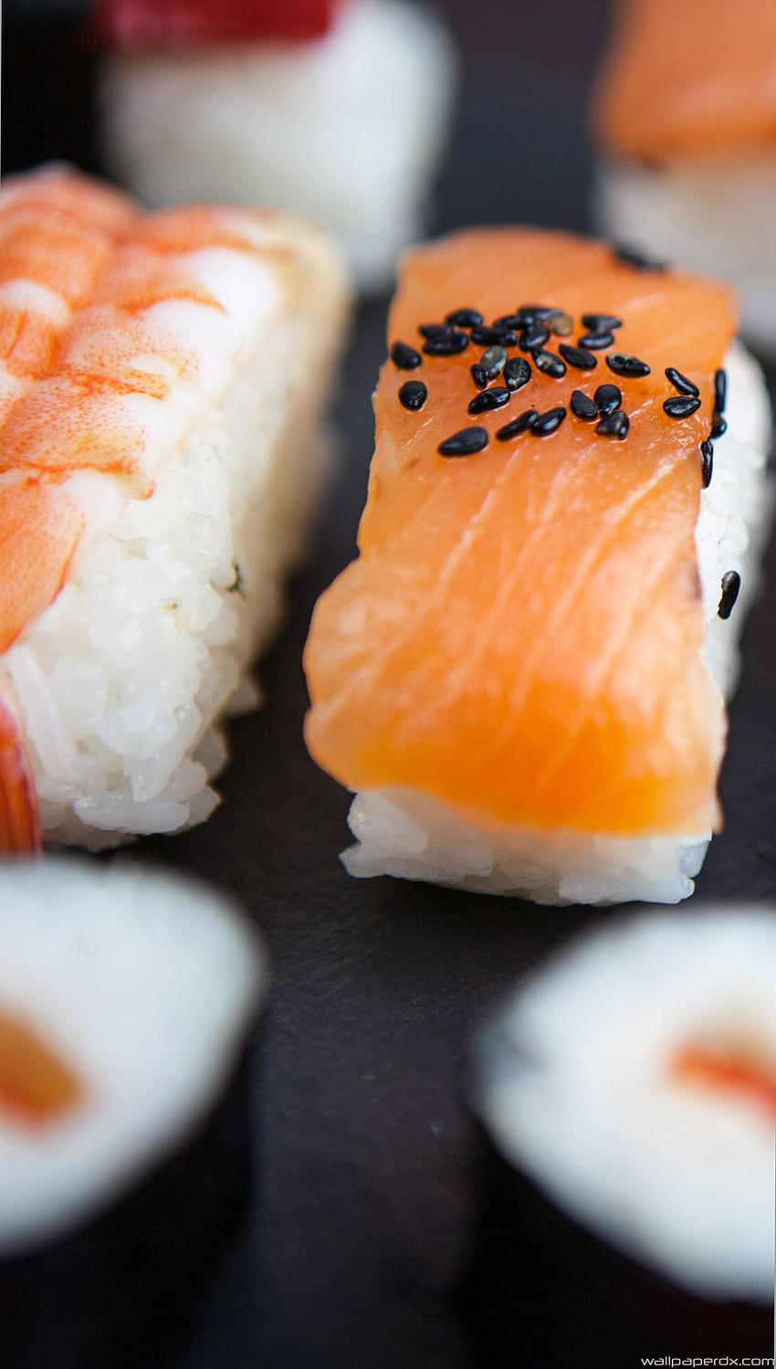Sushi Rice Meat Seafood iphone 6 plus full_ HD phone wallpaper