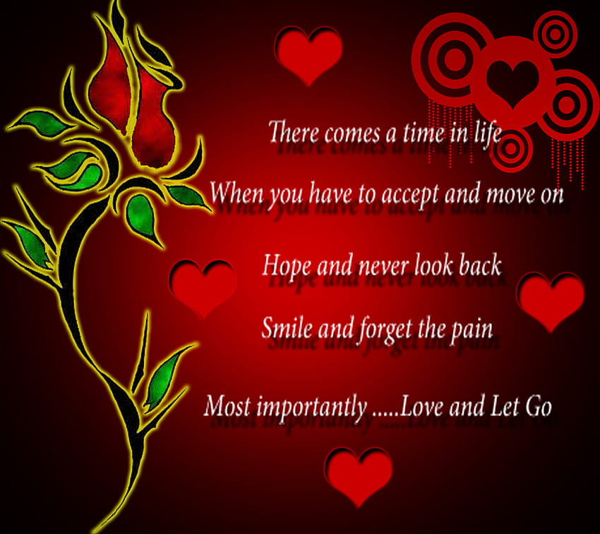 Love And Let Go ~~~~, rose, moments, life, love, wisdom, hearts, future, memories HD wallpaper