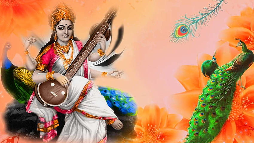 Goddess Saraswati . Hindu Gods and Goddesses, Saraswati Puja HD wallpaper