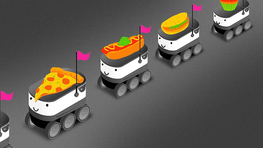 College students may soon encounter food delivery robots HD wallpaper