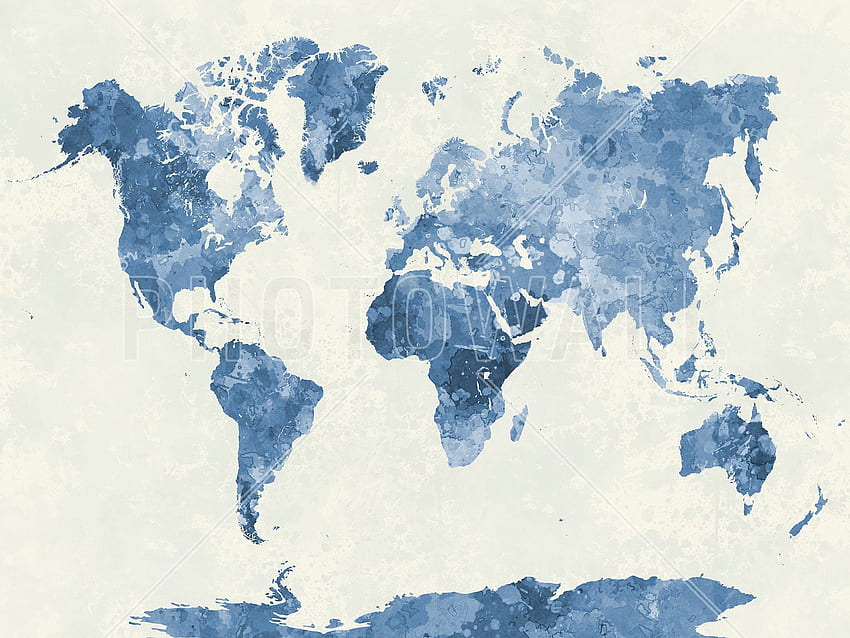 Blue World in Watercolor HD wallpaper