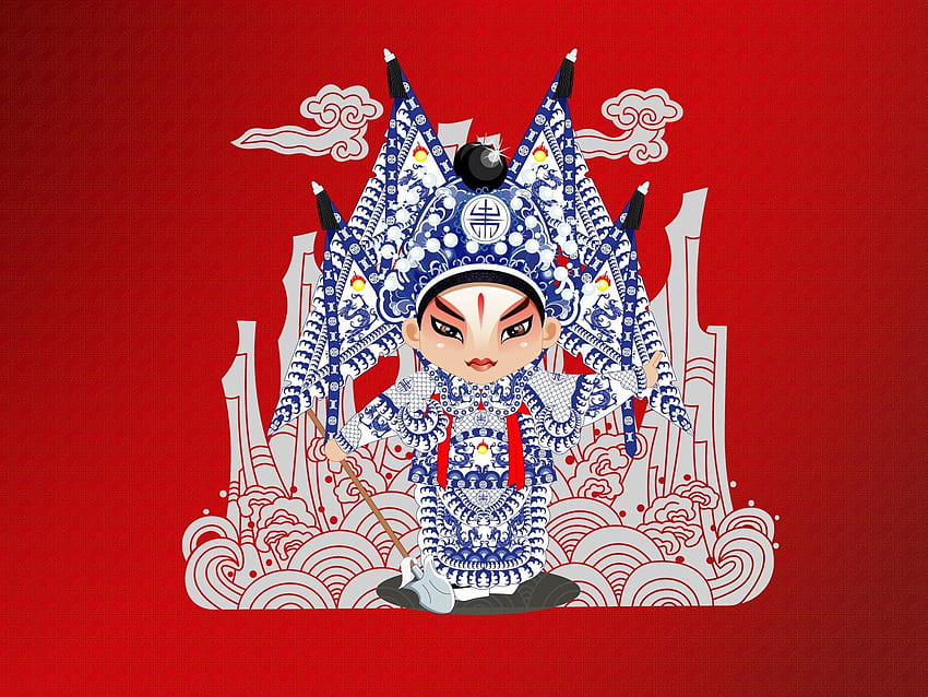 Patterns, Vector, Cloth, Costume, Peking Opera, Beijing Opera HD wallpaper