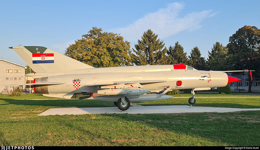 Mikoyan Gurevich MiG 21bis Fishbed L. กองทัพอากาศโครเอเชีย คาร์โล มูดรี, มิโคยัน-กูเรวิช มิก-21 วอลล์เปเปอร์ HD