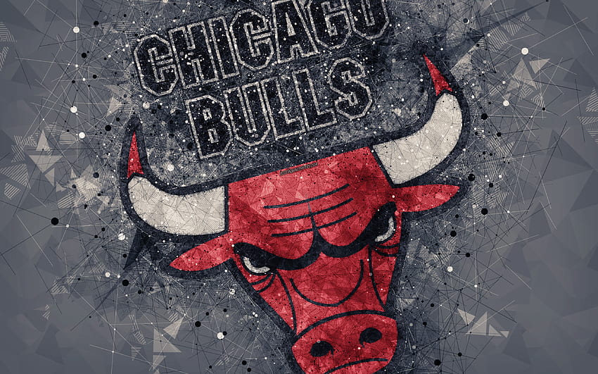 Chicago Bulls, kreatywne logo, streszczenie byków Tapeta HD