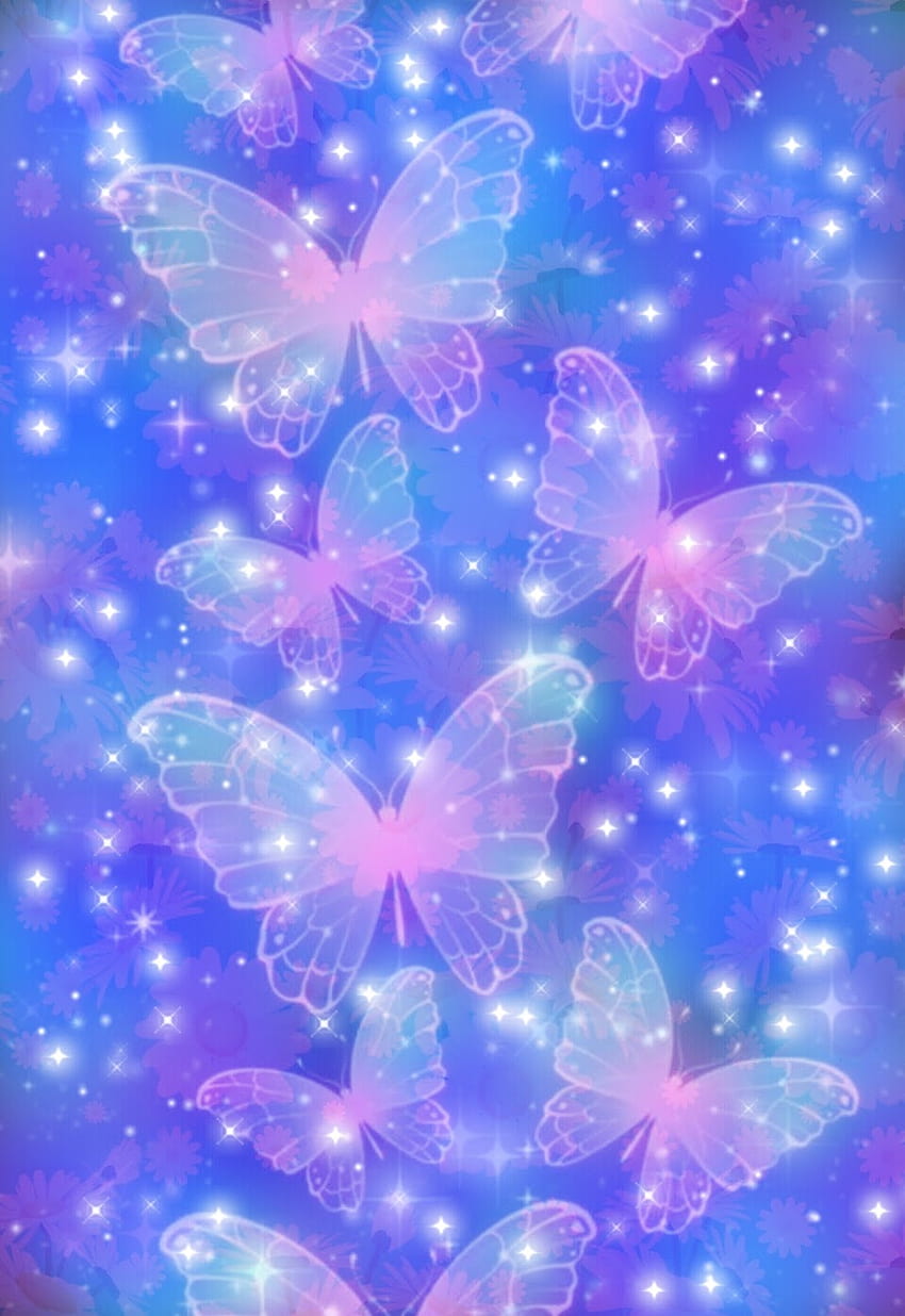 Magical butterflies, pink, blue HD phone wallpaper | Pxfuel