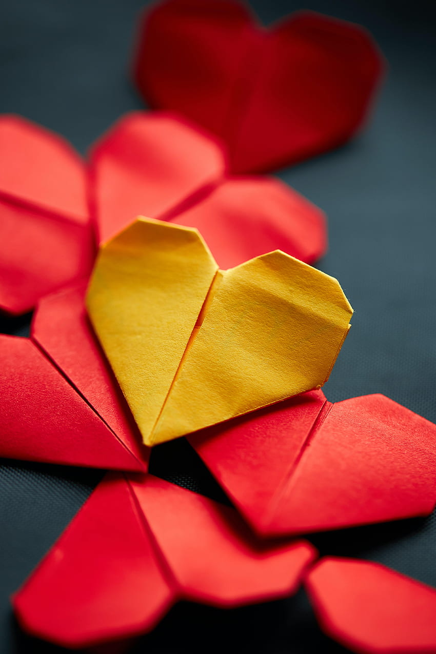 Love, Heart, Paper, Origami HD phone wallpaper