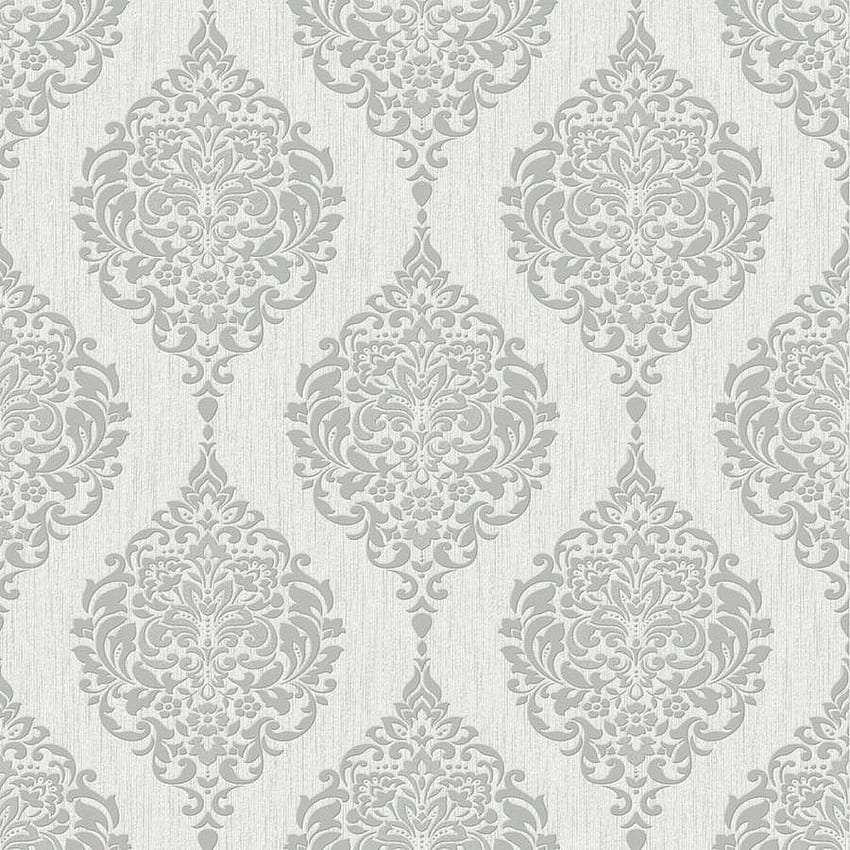 Graham & Brown Midas 56 Sq Ft Grey Vinyl Textured Damask Unpasted In The Department HD phone wallpaper