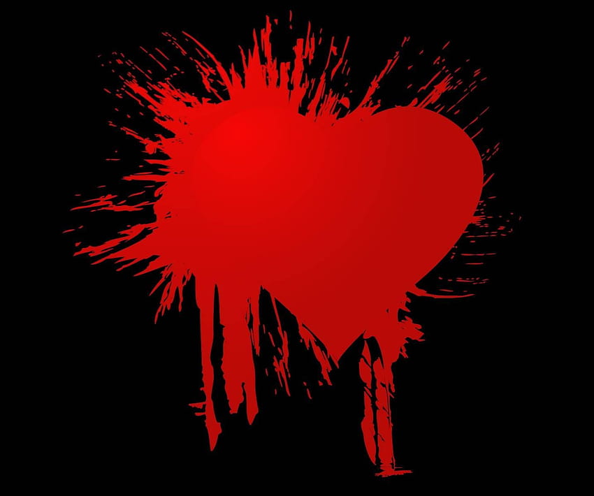 Red Blood Heart, Bleeding Heart HD wallpaper