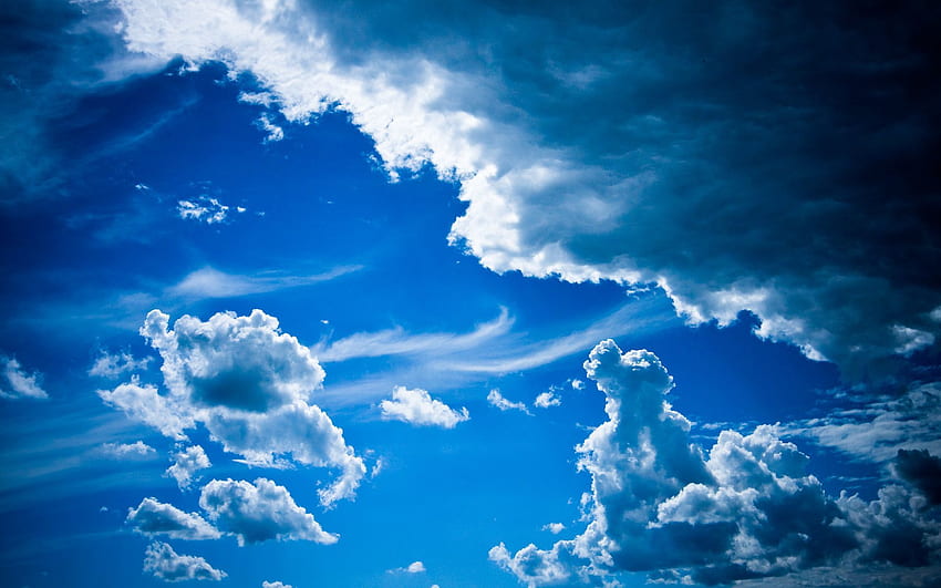 Natureza, Céu, Nuvens, Padrões, Volume, Facilidade, Massas de Ar papel de parede HD