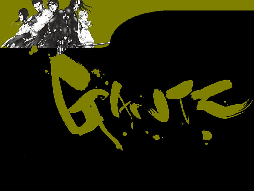 Gantz, black, green, extraterrestrial, gun, katana, dead HD wallpaper