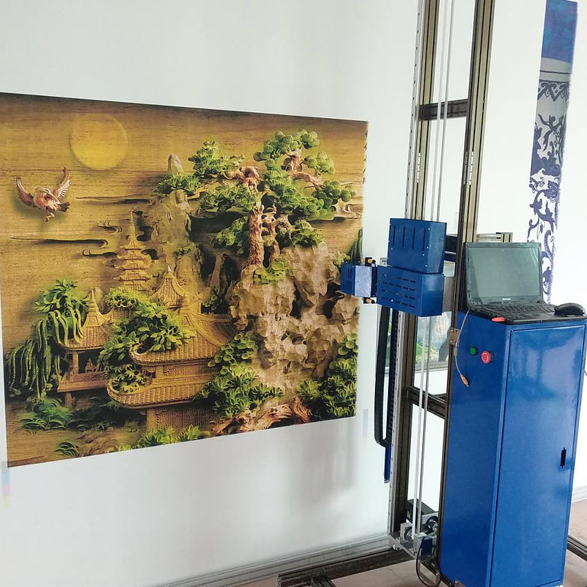 CMYK Digital Canvas Art Direct Printing Machine Price 3D Automatic Vertical Wall Printer HD phone wallpaper
