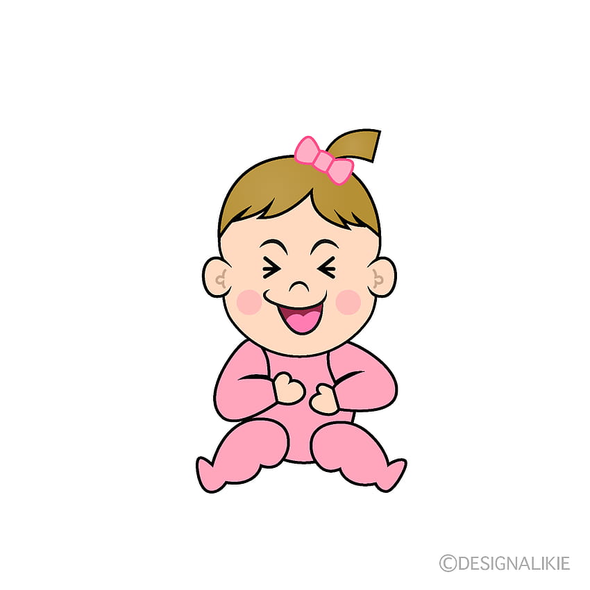 Laughing Baby Girl Cartoon ｜Charatoon HD phone wallpaper