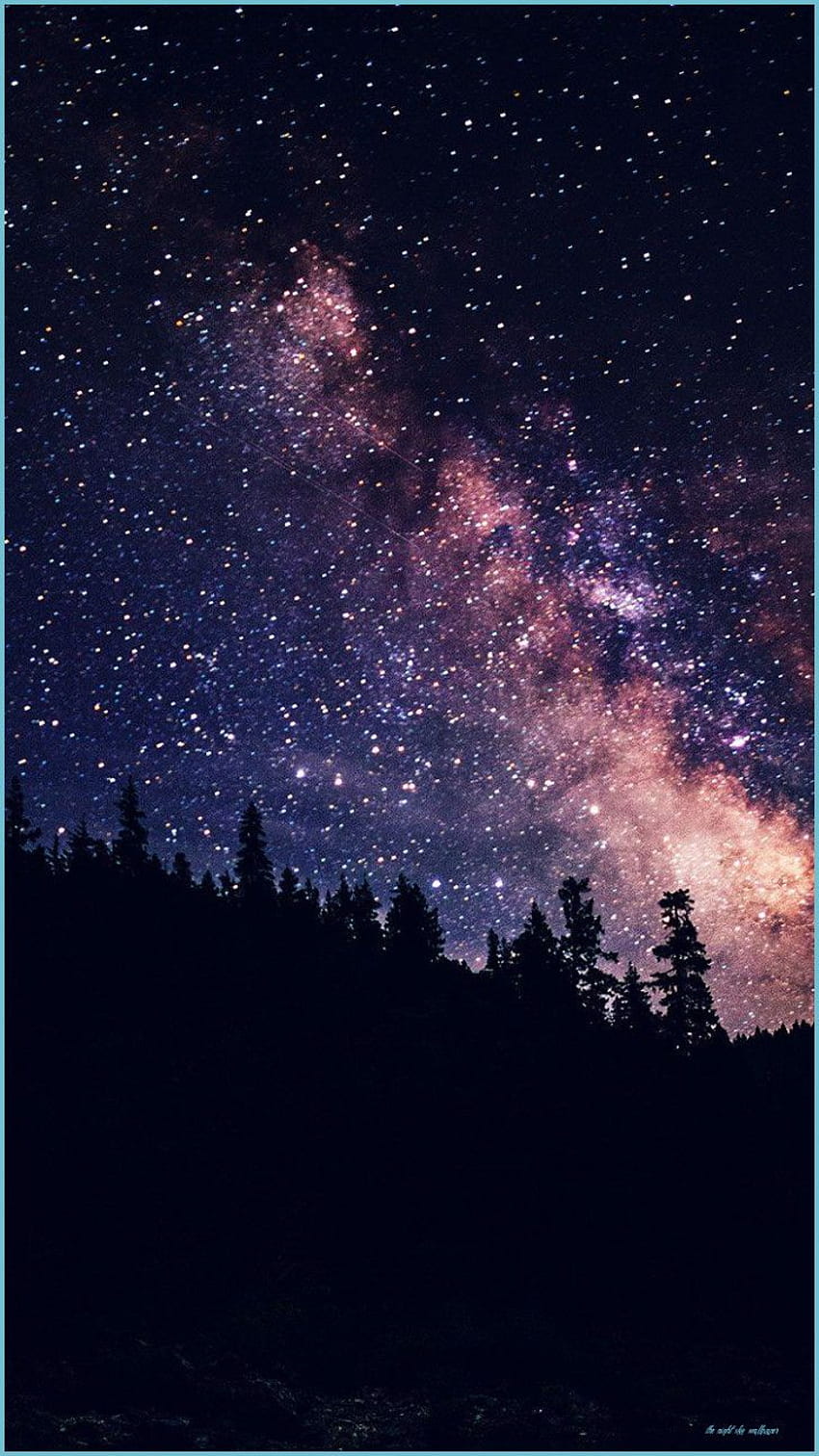 NIGHT SKY DARK SPACE MILKYWAY STAR NATURE IPHONE - the night sky ...