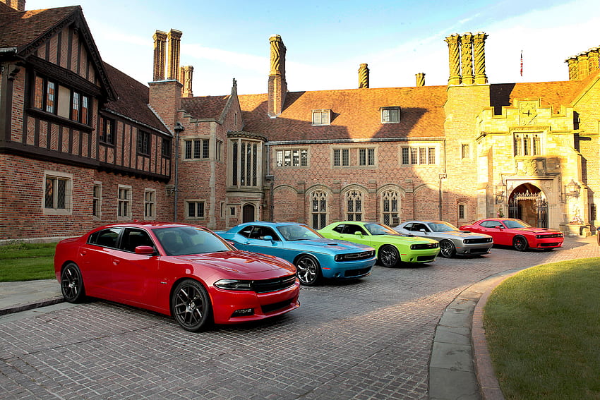 Challenger, Autos, Dodge, Courtyard, Yard, 2015, Srt, Charger, Hellcat, 100th, Anniversary, Rt HD-Hintergrundbild
