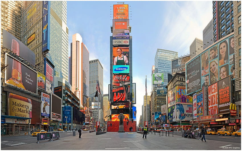 Tło Times Square Times Square - Times Square w ciągu dnia - -, Time Square 3D Tapeta HD