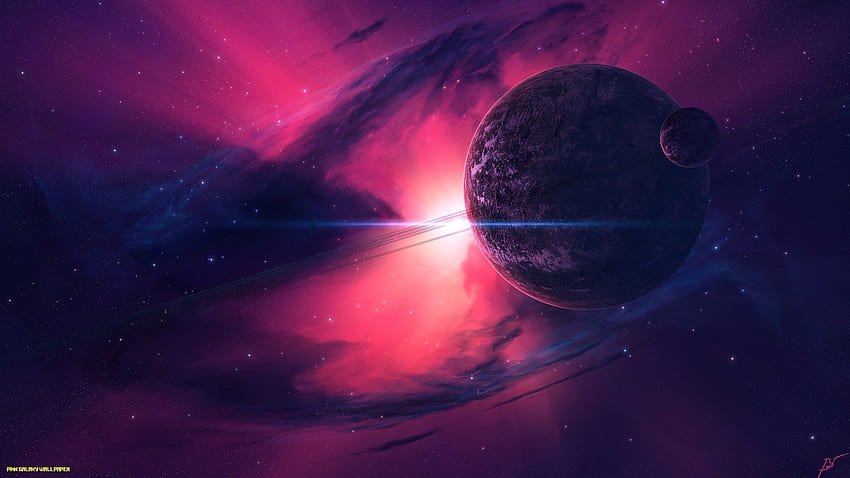 Galaxie rose 11 × 11, planètes, galaxie pour, galaxie rose et violette Fond d'écran HD