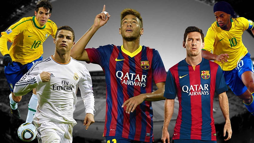 Cristiano Ronaldo vs Messi vs Neymar vs Ronaldinho vs Kaka . Messi vs ronaldo, Messi vs, Messi HD wallpaper